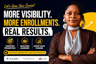 do kajabi thinkific course promotion, skool community marketing to boost members