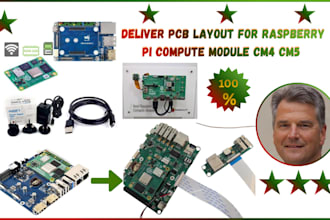 deliver pcb layout for raspberry pi compute module cm4 cm5