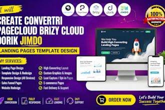 create convertri pagecloud brizy cloud dorik jimdo landing pages template design