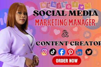 be your social media marketing manager, content creator and social media expert
