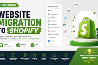 migrate jimdo wix zyro duda woocommerce yola website to shopify website redesign