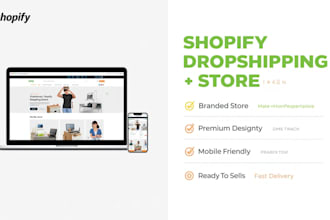 build a branded shopify dropshipping store ready for sales