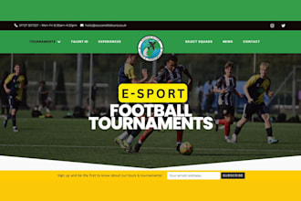 design dynamic esport tournament website league management website with payment