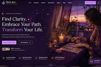 build spiritual website spiritual booking website tarot reading website