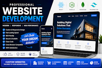 create website design, full website as a full stack developer