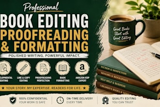 be book editor for novel, memoir, manuscript, nonfiction editing