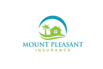 design monogram mount pleasant insurance logo