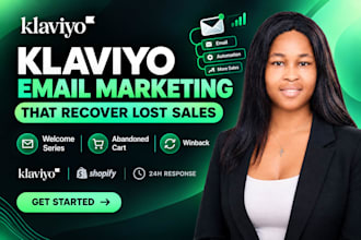 setup klaviyo email marketing, klaviyo flows and campaigns for shopify