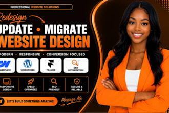 design redesign and do wordpress webflow framer seo optimization