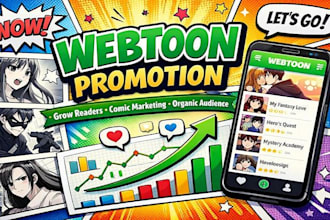 boost your webtoon, manga, tapas and wattpad with targeted comic promotion
