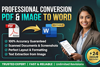 do PDF or image to word conversion