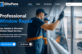 design wix glass repair website wix window repair website wix contractor website