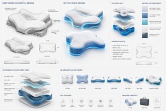 design ergonomic cervical neck pillow, pregnancy pillow, adjustable loft pillow