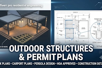 design deck permit patio cover and carport construction plans