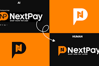 manually vector trace and edit ai generated logo or any design
