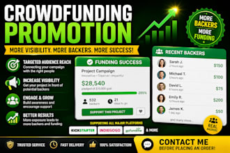 promote your crowdfunding campaign and attract real backers