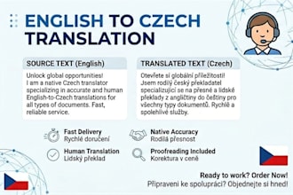translate text from english to czech and the other way