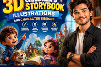 design3d children storybook illustrations for kids books