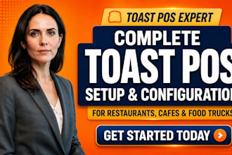 setup toast pos terminal and kitchen display system