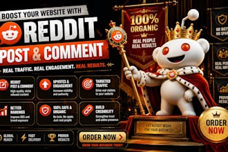 manage reddit SEO post to promote business ecommerce product ai app website link