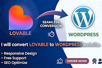 convert lovable to wordpress website, redesign lovable website on wordpress
