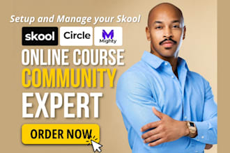 setup skool online community, skool credit repair, circle so and mighty network