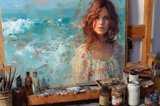 draw digital painting oil portrait pet art of photo