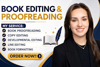 do book editing, proofreading and line editing