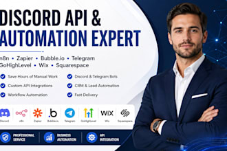 do discord api n8n zapier squarespace bubble io lovable wix telegram gohighlevel