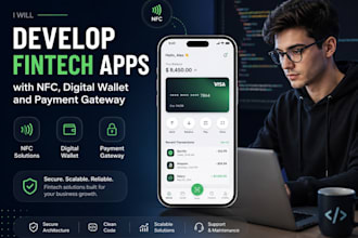 develop fintech apps with nfc, digital wallet and payment gateway