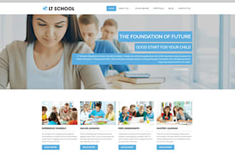 design school website, lms website, educational website, elearning website