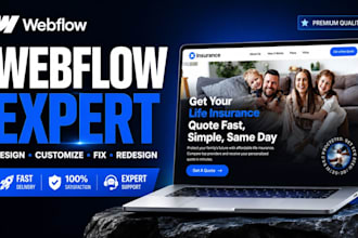customize webflow template, fix, edit webflow website design, webflow expert
