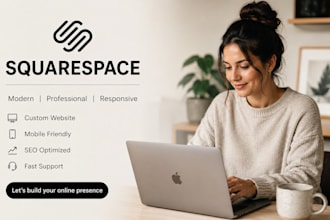 design squarespace website,  squarespace store, squarespace landing page