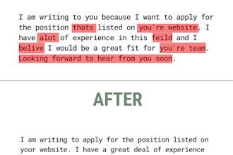 proofread and edit your english writing