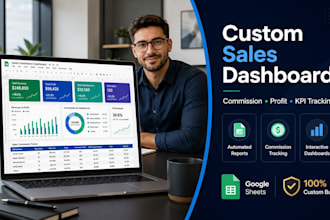 build a custom sales commission tracker profit tracker dashboard in google sheet