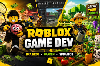 do roblox full game creation, steal a brainrot, grow a garden or simulator game