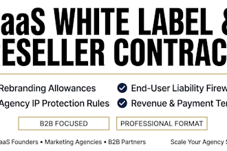 draft a saas white label agreement and software reseller contract