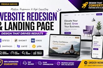 design site123 showit ionos snappages carrd yola  website redesign landing page
