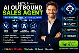 setup ai outbound sales auto dialer agent,ai sales representative outreach,