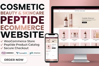 build a cosmetic beauty and skincare peptide ecommerce website with woocommerce