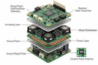 design drone telemetry pcb, uav gps tracking and flight controller hardware