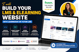 build an lms, elearning, online course website with learndash or tutorlms