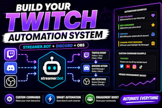 build a complete twitch and discord automation system with streamer bot
