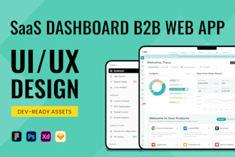 design analytics saas dashboard UI for b2b web apps in figma