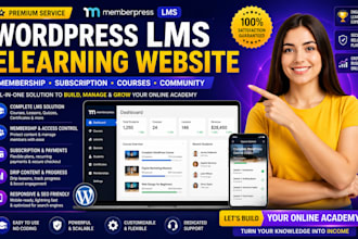 wordpress lms elearning membership subscription website memberpress lms website