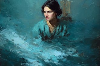 hand paint a custom landscape oil painting on art