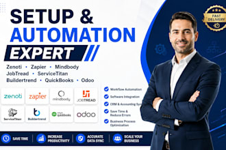 setup zenoti zapier mindbody jobtread servicetitan buildertrend quickbooks odoo