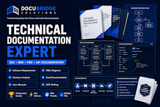 write software requirements specification srs brd prd API documentation
