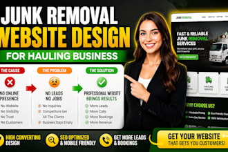 design junk removal website for hauling business