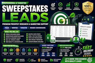 provide premium sweepstak leads, crypto leads, and giveaway leads for USA UK